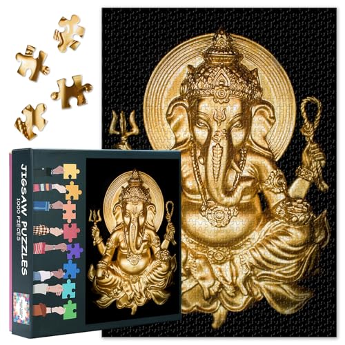 Puzzle 1000 Teile Lord Ganpati Ganesh Chaturthi Festival Feier Indischer Hindu Gott Kunst Premium Papier Puzzle für Erwachsene Jugendliche Deko Spirituelles Geschenk 27,5x19,7 Zoll Puzzle 1000 Teile Lord Ganpati Ganesh Chaturthi Festival Feier Indischer Hindu Gott Kunst Premium Papier Puzzle für Erwachsene Jugendliche Deko Spirituelles Geschenk 27,5x19,7 Zoll von TISHIRON