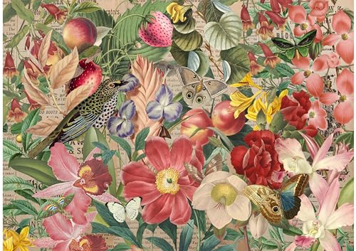 Puzzle 1000 Teile für Erwachsene, Blumenvogel Erwachsene Puzzle, Blume und Vogel Intellektuelles pädagogisches 1000-teiliges Puzzle, fertige Größe 50 x 70 cm Puzzle 1000 Teile für Erwachsene, Blumenvogel Erwachsene Puzzle, Blume und Vogel Intellektuelles pädagogisches 1000-teiliges Puzzle, fertige Größe 50 x 70 cm von TISHIRON