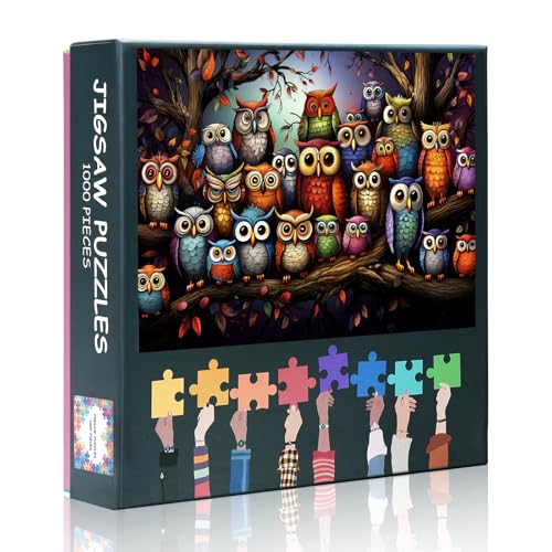 Puzzle 1000 Teile für Erwachsene - Eulen auf Baum Puzzles für Erwachsene 1000 Teile Tier-Puzzle, fertige Puzzle-Größe ist 27,5 x 19,7 Zoll Puzzle 1000 Teile für Erwachsene - Eulen auf Baum Puzzles für Erwachsene 1000 Teile Tier-Puzzle, fertige Puzzle-Größe ist 27,5 x 19,7 Zoll von TISHIRON