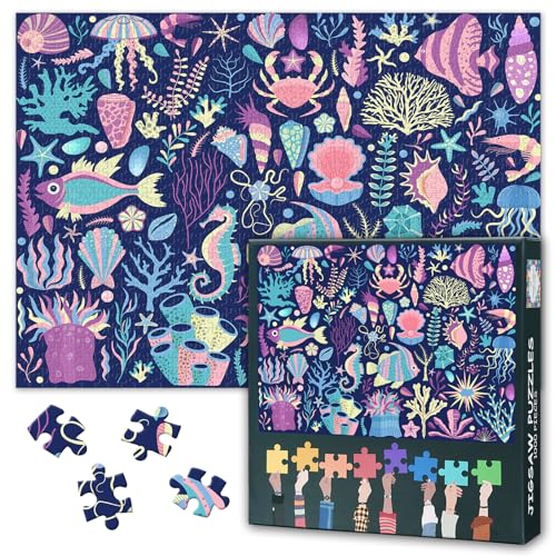 Puzzle 1000 Teile für Erwachsene Ozean Korallenriff Tiere und Pflanzen Puzzles, Unterwasserwelt und tropische Meereslebewesen Element-Serie, 19,5 x 27,5 Zoll Puzzle 1000 Teile für Erwachsene Ozean Korallenriff Tiere und Pflanzen Puzzles, Unterwasserwelt und tropische Meereslebewesen Element-Serie, 19,5 x 27,5 Zoll von TISHIRON