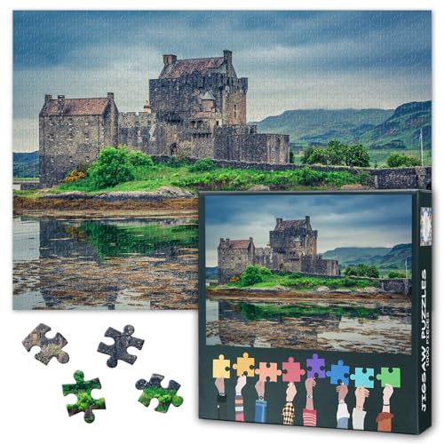 Puzzle 1000 Teile für Erwachsene Schottische Landschaft Eilean Donan Castle bei Dämmerung Malerische Loch-Ansicht Herausforderndes Puzzle Spiel Geschenkidee Familienaktivität 70 x 50 cm Puzzle 1000 Teile für Erwachsene Schottische Landschaft Eilean Donan Castle bei Dämmerung Malerische Loch-Ansicht Herausforderndes Puzzle Spiel Geschenkidee Familienaktivität 70 x 50 cm von TISHIRON