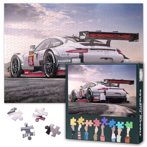 Puzzle für Erwachsene, 1000 Rennwagen – hart, unmöglich, schwierig, herausfordernd, Familienpuzzle, pädagogische Puzzle-Spiele, Heimdekoration, 69 x 50 cm (Sportwagen-Serie) von TISHIRON