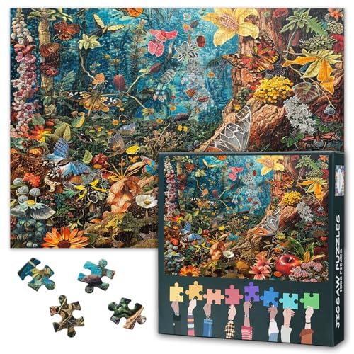 Puzzle für Erwachsene, Biologische Welt, 1000-teiliges Puzzle, reichhaltiges Ökosystem-Puzzle, Tiere und Pflanzen, Erwachsenenpuzzle, fertige Größe 50 x 70 cm Puzzle für Erwachsene, Biologische Welt, 1000-teiliges Puzzle, reichhaltiges Ökosystem-Puzzle, Tiere und Pflanzen, Erwachsenenpuzzle, fertige Größe 50 x 70 cm von TISHIRON
