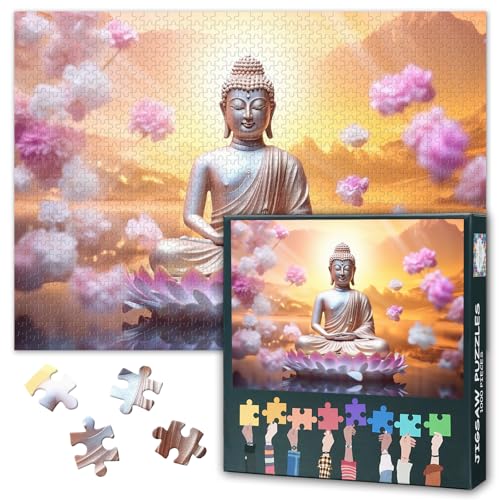 Puzzle für Erwachsene 1000 Blöcke Buddha, buddhistische Puzzles, Puzzles für Erwachsene, Puzzle-Spiele oder Spielzeug für ältere Freunde 50x70cm von TISHIRON
