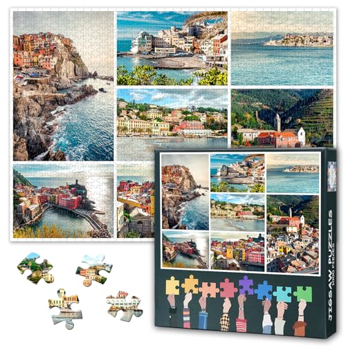 Puzzle mit 1000 Teilen für Erwachsene, italienische Sehenswürdigkeiten – Cinque Terre Küstendörfer Kunstdruck, Genua Manarola Vernazza Santa Margherita Herausfordernde Wanddekoration, Puzzle, 69 x 50 Puzzle mit 1000 Teilen für Erwachsene, italienische Sehenswürdigkeiten – Cinque Terre Küstendörfer Kunstdruck, Genua Manarola Vernazza Santa Margherita Herausfordernde Wanddekoration, Puzzle, 69 x 50 von TISHIRON