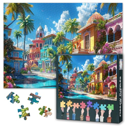 Puzzles 1000 Stück für Erwachsene Bunte Gebäude 1000 Stück Puzzles Erwachsene und Jugendliche Familie Spielzeug Atmosphäre Puzzle Home Wanddekoration Fertiggestellt Puzzle Größe: 70x50cm Puzzles 1000 Stück für Erwachsene Bunte Gebäude 1000 Stück Puzzles Erwachsene und Jugendliche Familie Spielzeug Atmosphäre Puzzle Home Wanddekoration Fertiggestellt Puzzle Größe: 70x50cm von TISHIRON