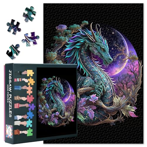 Puzzles 1000 Teile Drachen, Drachen im Mittelalter Puzzle Erwachsene, 1000 Teile Puzzles für Erwachsene, 70 x 50 cm Puzzle Impossible Geschicklichkeitsspiel für die Ganze Familie Puzzles 1000 Teile Drachen, Drachen im Mittelalter Puzzle Erwachsene, 1000 Teile Puzzles für Erwachsene, 70 x 50 cm Puzzle Impossible Geschicklichkeitsspiel für die Ganze Familie von TISHIRON