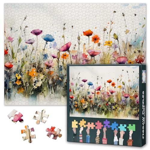 Puzzles 1000 Teile für Erwachsene, Natur Wildblumen Puzzles für Erwachsene, Botanisches anspruchsvolles Puzzle 1000 Teile, Entspannungsspiel für Männer Frauen 70 x 50 cm Puzzles 1000 Teile für Erwachsene, Natur Wildblumen Puzzles für Erwachsene, Botanisches anspruchsvolles Puzzle 1000 Teile, Entspannungsspiel für Männer Frauen 70 x 50 cm von TISHIRON