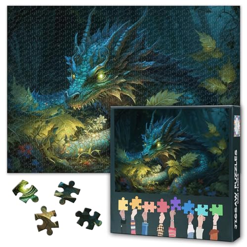 Puzzles für Erwachsene 1000 Stück Wald Drache Jigsaw Puzzles 1000 Stück Jugendliches Familienspielzeug Herausforderndes & lebendiges Detail Ideal für Puzzle-Enthusiasten Größe: 70x50cm Puzzles für Erwachsene 1000 Stück Wald Drache Jigsaw Puzzles 1000 Stück Jugendliches Familienspielzeug Herausforderndes & lebendiges Detail Ideal für Puzzle-Enthusiasten Größe: 70x50cm von TISHIRON