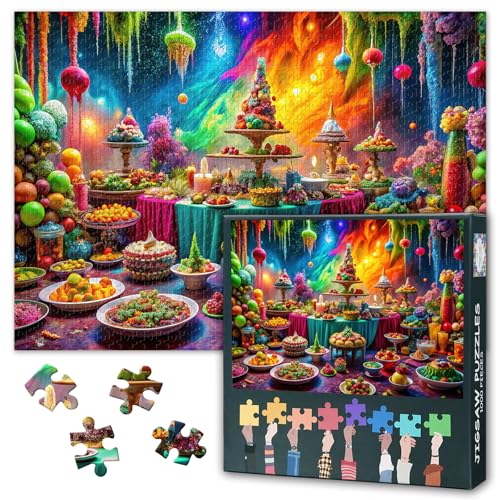 Puzzles für Erwachsene 1000 Stück - Bunte Lebensmittel-Puzzles | 1000 Stück Puzzle für Erwachsene, Herausfordernde & entspannende Puzzle 1000 Stück mit Premium-Kunstwerk für Home Decor Geschenke von TISHIRON