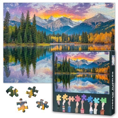 Puzzles für Erwachsene 1000 Stück Bunte See Puzzles Wälder und Berge Herausforderndes Puzzle Geeignet für Spielenächte Teenager Bildungsspielzeug Ideal für Puzzle-Enthusiasten Größe: 70x50cm Puzzles für Erwachsene 1000 Stück Bunte See Puzzles Wälder und Berge Herausforderndes Puzzle Geeignet für Spielenächte Teenager Bildungsspielzeug Ideal für Puzzle-Enthusiasten Größe: 70x50cm von TISHIRON