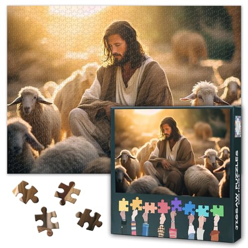 Puzzles für Erwachsene 1000 Stück Jesus Puzzle Katholisch 1000 Stück Puzzles für Zuhause Schlafzimmer Flur Dekoration Familie Herausforderung Spiel Ideal für Puzzle Enthusiasten Größe: 70x50cm Puzzles für Erwachsene 1000 Stück Jesus Puzzle Katholisch 1000 Stück Puzzles für Zuhause Schlafzimmer Flur Dekoration Familie Herausforderung Spiel Ideal für Puzzle Enthusiasten Größe: 70x50cm von TISHIRON