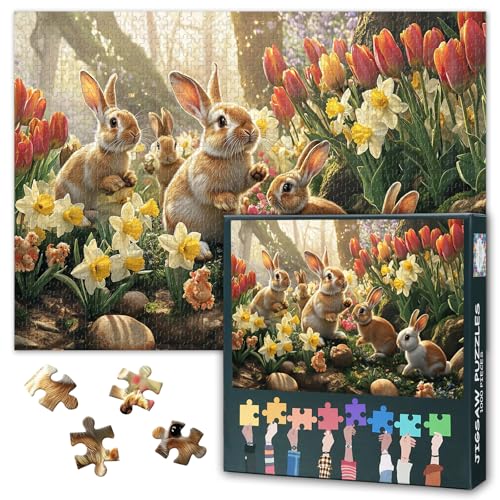 Puzzles für Erwachsene 1000 Stück Kaninchen im Garten Jigsaw Puzzles Jugendliches Familienspielzeug Herausforderndes Puzzle Geeignet für Spielnächte Familie Herausforderung Spiel Größe: 70x50cm Puzzles für Erwachsene 1000 Stück Kaninchen im Garten Jigsaw Puzzles Jugendliches Familienspielzeug Herausforderndes Puzzle Geeignet für Spielnächte Familie Herausforderung Spiel Größe: 70x50cm von TISHIRON