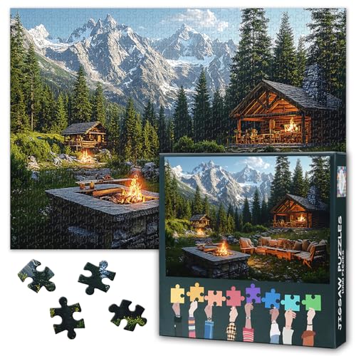 Puzzles für Erwachsene 1000 Stück - Nacht im Camp in den Bergen Jigsaw Puzzles, Quiet Cottage 1000 Stück Puzzle für Erwachsene, Herausfordernde Puzzle Art Decor & Familie Spaß Geschenk 70 * 50cm Puzzles für Erwachsene 1000 Stück - Nacht im Camp in den Bergen Jigsaw Puzzles, Quiet Cottage 1000 Stück Puzzle für Erwachsene, Herausfordernde Puzzle Art Decor & Familie Spaß Geschenk 70 * 50cm von TISHIRON