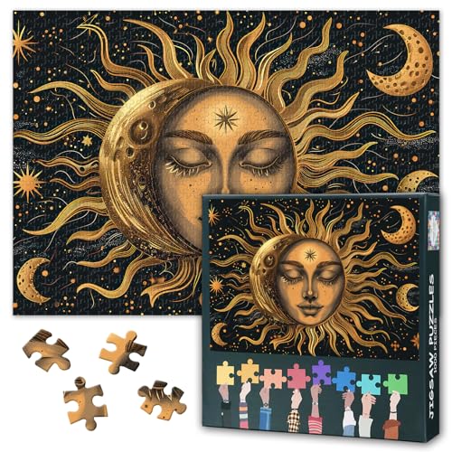 Puzzles für Erwachsene 1000 Teile, Alchemie der himmlischen Harmonie - Vintage Astrological Art 1000 Teile Puzzle, Difficult Impossible, 50x70 cm von TISHIRON
