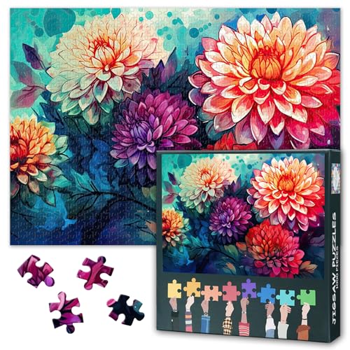 Puzzles für Erwachsene 1000 Teile – Bloom Plant Jigsaw Puzzle (70 x 50 cm), Blossom Flower Challenging Puzzles für Erwachsene, Familienspiel für Männer und Frauen (Wohnkultur) von TISHIRON