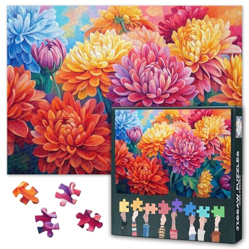 Puzzles für Erwachsene 1000 Teile – Buntes Blumenmuster-Puzzle | Blumenpflanzen-Kunst Hochwertiges 1000-teiliges Anspruchsvolles Puzzle für Erwachsene Geschenke von Freunden und Familie 70 * 50 cm Puzzles für Erwachsene 1000 Teile – Buntes Blumenmuster-Puzzle | Blumenpflanzen-Kunst Hochwertiges 1000-teiliges Anspruchsvolles Puzzle für Erwachsene Geschenke von Freunden und Familie 70 * 50 cm von TISHIRON