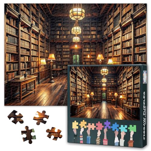 Puzzles für Erwachsene 1000 Teile Vintage Bibliothek – Puzzles Bücherregal Kunst, 70 x 50 cm Antikes Buchdesign Herausforderndes Puzzle Familienspiel für Männer und Frauen Puzzles für Erwachsene 1000 Teile Vintage Bibliothek – Puzzles Bücherregal Kunst, 70 x 50 cm Antikes Buchdesign Herausforderndes Puzzle Familienspiel für Männer und Frauen von TISHIRON