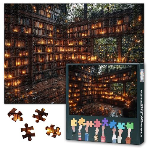Puzzles für Erwachsene 1000 Teile Waldbibliothek, Puzzle 1000 Teile Vintage-Thema, herausfordernde Puzzlespiele für Frauen Wohnraum Dekoration Größe 70 x 50 cm Puzzles für Erwachsene 1000 Teile Waldbibliothek, Puzzle 1000 Teile Vintage-Thema, herausfordernde Puzzlespiele für Frauen Wohnraum Dekoration Größe 70 x 50 cm von TISHIRON