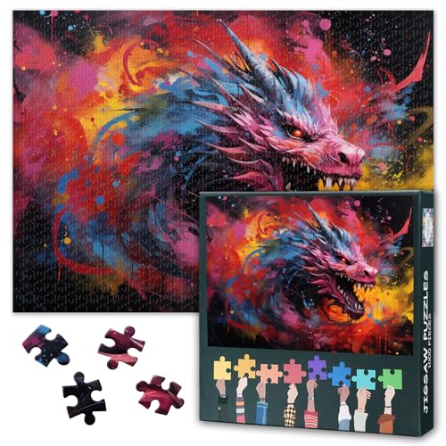 Rainbow Dragon 1000 Stück Puzzle für Erwachsene Mythische Kreaturen Puzzles Home Wanddekoration Jugendliche Familie Spielzeug Herausforderende Puzzles Geeignet für Spielenächte Größe: 70x50cm Rainbow Dragon 1000 Stück Puzzle für Erwachsene Mythische Kreaturen Puzzles Home Wanddekoration Jugendliche Familie Spielzeug Herausforderende Puzzles Geeignet für Spielenächte Größe: 70x50cm von TISHIRON