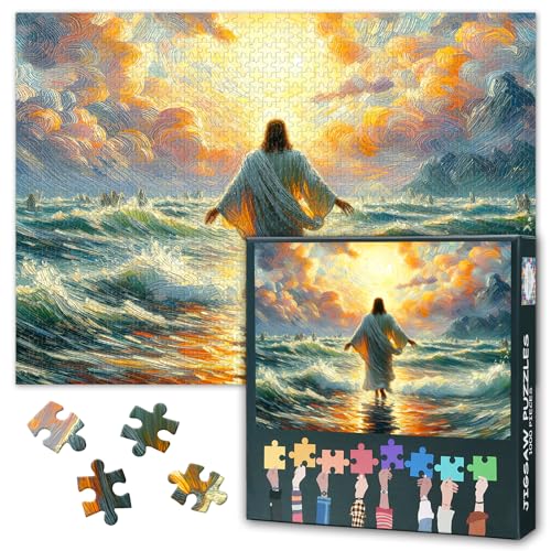 Religiöses Kunstpuzzle 1000 Teile für Erwachsene - Christus Motiv, Ölgemälde Stil 50x70 cm Klassische Puzzles Biblische Wanddekoration für Entspannung & Familienspiele Religiöses Kunstpuzzle 1000 Teile für Erwachsene - Christus Motiv, Ölgemälde Stil 50x70 cm Klassische Puzzles Biblische Wanddekoration für Entspannung & Familienspiele von TISHIRON