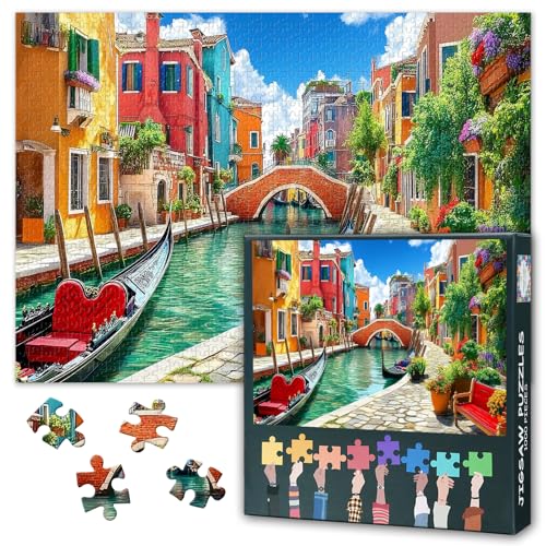 Sehenswürdigkeiten von Venedig Jigsaw Puzzles 1000 Stücke für Erwachsene Venezianischer Kanal Jigsaw Puzzles Einzigartige mentale Übung Ideal für Puzzle-Enthusiasten Fertig Größe: 70x50cm Sehenswürdigkeiten von Venedig Jigsaw Puzzles 1000 Stücke für Erwachsene Venezianischer Kanal Jigsaw Puzzles Einzigartige mentale Übung Ideal für Puzzle-Enthusiasten Fertig Größe: 70x50cm von TISHIRON