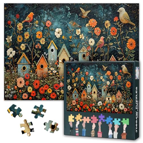 Serene Garden Jigsaw Puzzles für Erwachsene 1000 Teile - Vogelhaus für Entspannung und Kreativität für Kunstliebhaber Herausforderndes Puzzle 1000 Teile für Erwachsene, Puzzlespiele 27.5"x19.6" Serene Garden Jigsaw Puzzles für Erwachsene 1000 Teile - Vogelhaus für Entspannung und Kreativität für Kunstliebhaber Herausforderndes Puzzle 1000 Teile für Erwachsene, Puzzlespiele 27.5"x19.6" von TISHIRON
