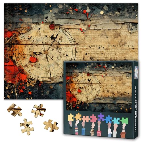 Straßengraffiti-Puzzle für Erwachsene 1000 Blöcke, zufällige Collagen von Papier- und Text-Puzzles, Puzzles für Erwachsene, Puzzle-Spiele für Erwachsene oder Spielzeug für ältere Freunde 50x70cm von TISHIRON