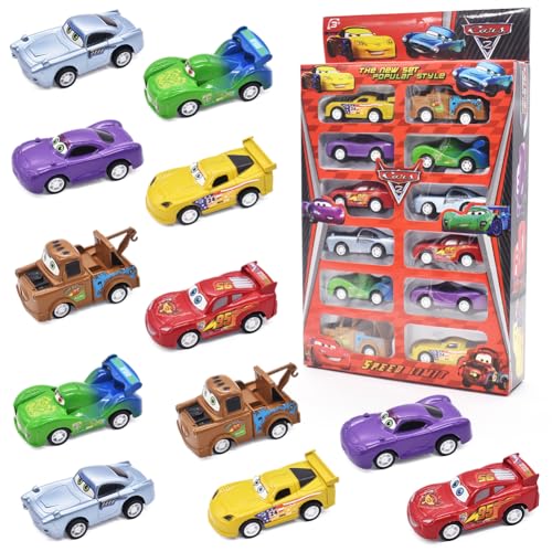 TIUASHR Car Spielzeugauto Set, 12 Stück Miniatur-Autos, Pull-Back Autos, für Kinder ab 3 Jahren, Unisex TIUASHR Car Spielzeugauto Set, 12 Stück Miniatur-Autos, Pull-Back Autos, für Kinder ab 3 Jahren, Unisex von TIUASHR