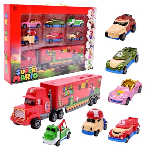 TIUASHR Car Spielzeugauto Set - 7 Stück Transporter, Mini Die Cast Pull Back Autos, Kleine Fahrzeuge, Mini Cars - Geschenk für Kinder TIUASHR Car Spielzeugauto Set - 7 Stück Transporter, Mini Die Cast Pull Back Autos, Kleine Fahrzeuge, Mini Cars - Geschenk für Kinder von TIUASHR