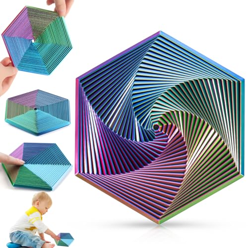 Super Hexagon Fidget Toy, Fractal Fidget Hexagon Toy, 3D Fidget Hexagon Spiral Spielzeug, Hexagon Cube Fidget Gear Spielzeug für Kinder und Erwachsene Super Hexagon Fidget Toy, Fractal Fidget Hexagon Toy, 3D Fidget Hexagon Spiral Spielzeug, Hexagon Cube Fidget Gear Spielzeug für Kinder und Erwachsene von TIVUNORON