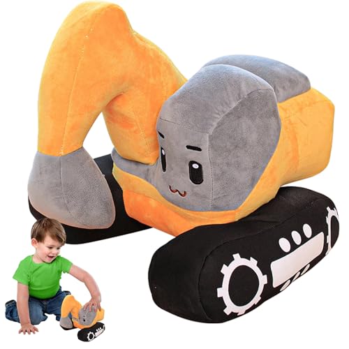 TIVUNORON Kinder Plüsch Bagger, Cartoon Bagger Kissen Plüschtier, Plüsch Bagger Spielzeug Geburtstagsgeschenk für Jungen und Mädchen, 26 * 23cm TIVUNORON Kinder Plüsch Bagger, Cartoon Bagger Kissen Plüschtier, Plüsch Bagger Spielzeug Geburtstagsgeschenk für Jungen und Mädchen, 26 * 23cm von TIVUNORON