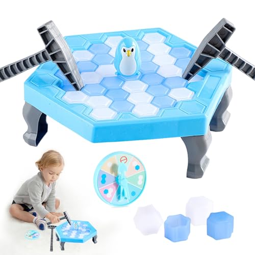TIVUNORON Pinguin Familien Brettspiel, Eiswürfel Spiel, Rettet den Pinguin, Interaktive Familienspiele für Kinder Ab 3 Jahren und Erwachsene, Immersives Eltern-Kind-Spielzeug, 2-4 Spieler von TIVUNORON