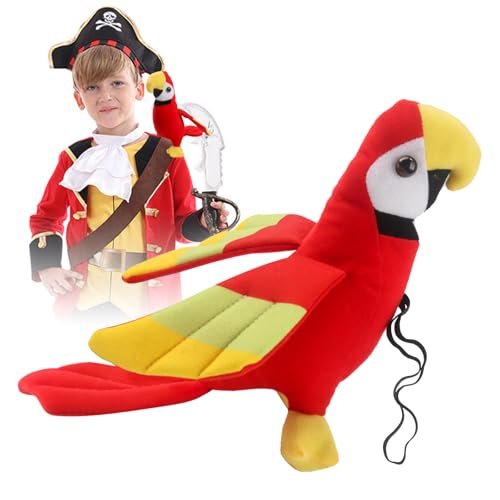 TIVUNORON Piraten-Kostüm-Zubehör Ausgestopfter Papagei, Piraten-Papageien-Requisite, Papagei Schulterpapagei-Modell, Für Halloween-piratenzubehör für Halloween-Piraten-Zubehör, Cosplay TIVUNORON Piraten-Kostüm-Zubehör Ausgestopfter Papagei, Piraten-Papageien-Requisite, Papagei Schulterpapagei-Modell, Für Halloween-piratenzubehör für Halloween-Piraten-Zubehör, Cosplay von TIVUNORON
