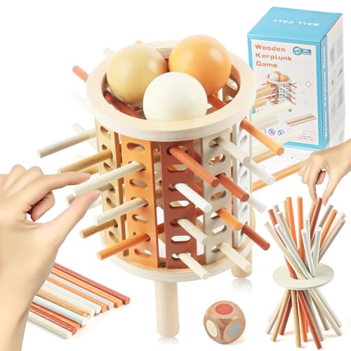TIVUNORON Spiel Brettspiel aus Holz, Montessori Spiel Holz, Kinder Holzstäbchen Familienspiel, Bunte Holzstäbchen Würfelspiel Lernspiele ab 3 Jahre TIVUNORON Spiel Brettspiel aus Holz, Montessori Spiel Holz, Kinder Holzstäbchen Familienspiel, Bunte Holzstäbchen Würfelspiel Lernspiele ab 3 Jahre von TIVUNORON