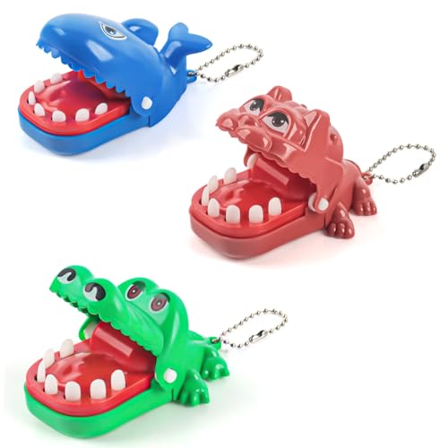 TIVUNORON Spielzeug Krokodil Zähne, 3 Stück Spaß Spielzeug Krokodil Zähne, Krokodil Spiel für Kinder, Klein Croco Doc Spiel, Mini Croco Spiel für Familie Party Geschicklichkeitsspielzeug TIVUNORON Spielzeug Krokodil Zähne, 3 Stück Spaß Spielzeug Krokodil Zähne, Krokodil Spiel für Kinder, Klein Croco Doc Spiel, Mini Croco Spiel für Familie Party Geschicklichkeitsspielzeug von TIVUNORON