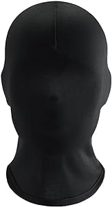 TIutmivo Gesichtslose Maske Halloween, Vollgesichtsmaske Schwarz, Kopfmaske Gesichtslose, für Halloween Party Kostüm Zubehör (1) von TIutmivo