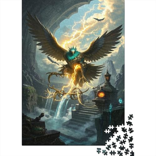 Adler Puzzle Magische Fantasie Buntes Legespiel 1000 PCS Stressabbau-Spielzeug Holzpuzzles PuzzlePädagogisches Für Erwachsene 1000pcs (75x50cm) von TJLROUVNK