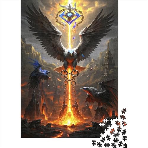 Adler Puzzle Magische Fantasie Buntes Legespiel 1000-teilige Stressabbau-Spielzeug Holzpuzzles PuzzlePädagogisches Für Erwachsene Kinder 1000pcs (75x50cm) von TJLROUVNK