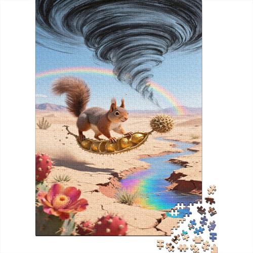 Eichhörnchen Puzzles Cartoon Charakter Lernspiel 1000 PCS Geschicklichkeitsspiel Holzpuzzles PuzzlePädagogisches Für Erwachsene 1000pcs (75x50cm) von TJLROUVNK