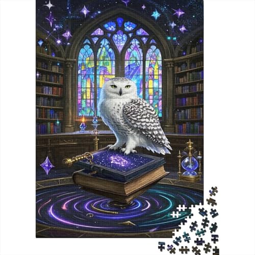 Eule Puzzle Starry Magic Eule Buntes Legespiel 1000-teilige Geschicklichkeitsspiel Holzpuzzles PuzzlePädagogisches Für Die Ganze Familie 1000pcs (75x50cm) von TJLROUVNK