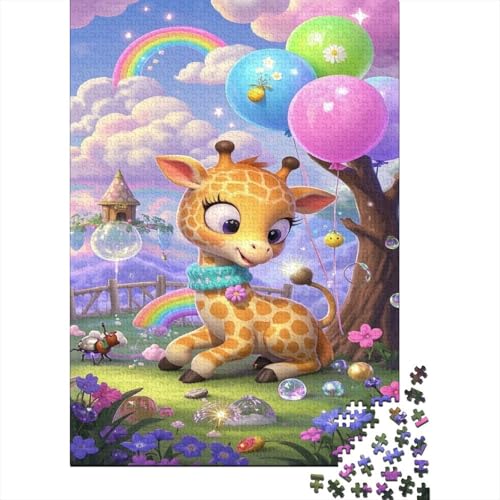 Giraffe Puzzle Magische Fantasie Erwachsenenpuzzle 1000 Teile Stressabbau-Spielzeug Holzpuzzles PuzzlePädagogisches Für Erwachsene Kinder 1000pcs (75x50cm) von TJLROUVNK