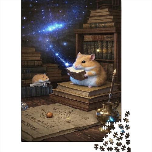GoldHamster Puzzle Magic Bibliothek Buntes Legespiel 1000-teilige Stressabbau-Spielzeug Holzpuzzles PuzzlePädagogisches Für Die Ganze Familie 1000pcs (75x50cm) von TJLROUVNK