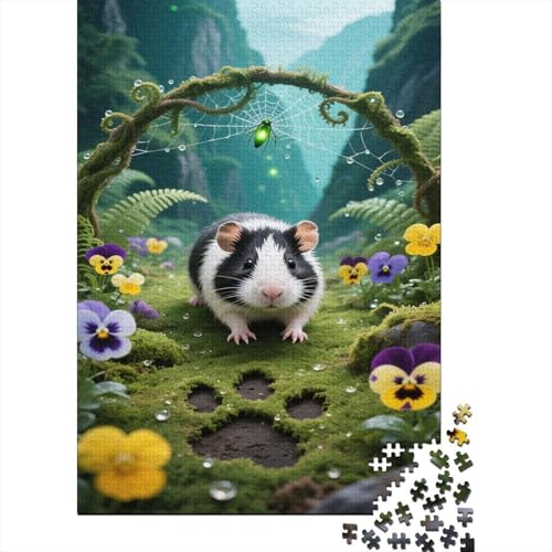 Guineeschwein Puzzles Natur Lernspiel 1000-teilige Stressabbau-Spielzeug Holzpuzzles PuzzlePädagogisches Für Erwachsene Kinder 1000pcs (75x50cm) von TJLROUVNK