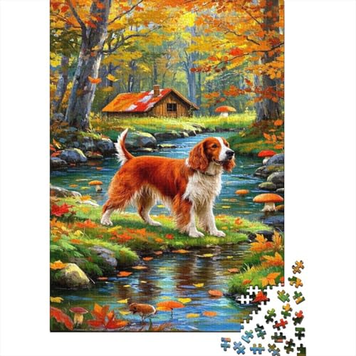 Irischer Setter Puzzle Hund Buntes Legespiel 1000 PCS Stressabbau-Spielzeug Holzpuzzles PuzzlePädagogisches Für Erwachsene 1000pcs (75x50cm) von TJLROUVNK