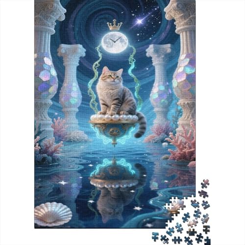 Katze Puzzles Fantasie Buntes Legespiel 1000 Teile Herausforderungsspielzeug Holzpuzzles PuzzlePädagogisches Für Erwachsene Und Kinder Ab 14 Jahren 1000pcs (75x50cm) von TJLROUVNK