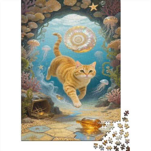 Manx Puzzles Katze Buntes Legespiel 1000 Teile Geschicklichkeitsspiel Holzpuzzles PuzzlePädagogisches Für Die Ganze Familie 1000pcs (75x50cm) von TJLROUVNK