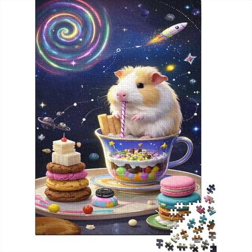 Meerschweinchen Puzzle Space Dessert Erwachsenenpuzzle 1000 Teile Stressabbau-Spielzeug Holzpuzzles PuzzlePädagogisches Für Erwachsene Und Kinder Ab 14 Jahren 1000pcs (75x50cm) von TJLROUVNK