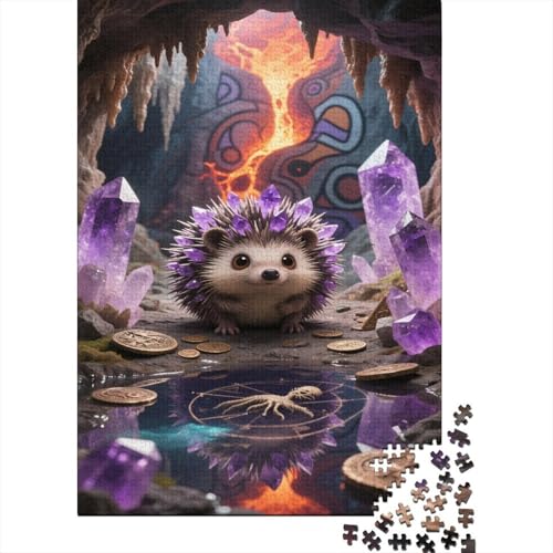 Miniatur Hedgehog Puzzles Höhle Lernspiel 1000-teilige Stressabbau-Spielzeug Holzpuzzles PuzzlePädagogisches Für Erwachsene Und Kinder Ab 14 Jahren 1000pcs (75x50cm) von TJLROUVNK