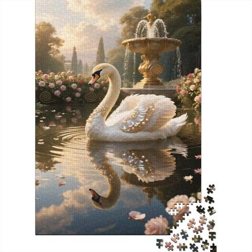 Mute Schwan Puzzles See Lernspiel 1000 Teile Herausforderungsspielzeug Holzpuzzles PuzzlePädagogisches Für Erwachsene 1000pcs (75x50cm) von TJLROUVNK